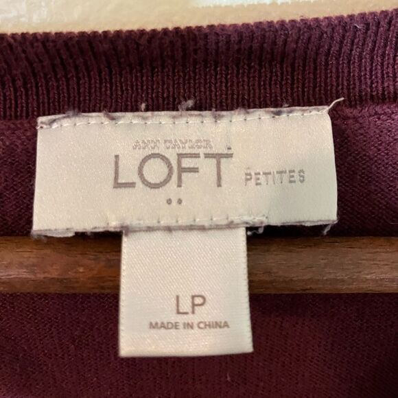 Lightweight Loft, sweater, color, cranberry color, size women’s large petite - Picture 2 of 2
